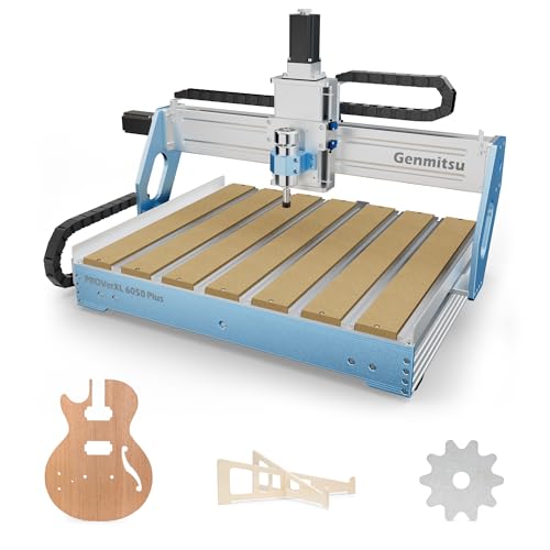 Genmitsu CNC Machine PROVerXL 6050 Plus for Metal Wood Acrylic MDF Carving, GRBL Control, 3 Axis Milling CNC Router Machine, Hybrid Table, Working...