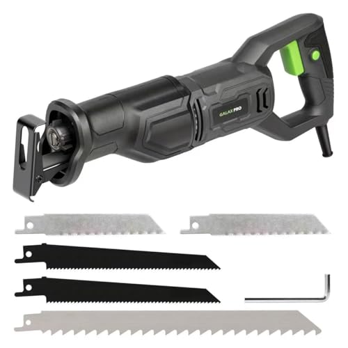 GALAX PRO 120V Reciprocating Saw, 6.0 Amp Variable Speed Corded Reciprocating Saw with1-1/8' Stroke Length, 2800RPM and 6' Max for Wood, Metal, PVC...