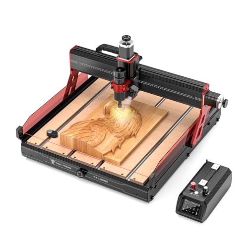 CNC Router Machine 500W Spindle CNC Laser Cutter, Machine for Metal High Torque NEMA 23 Stepper Motor, Linear Rails & Ball Screws 3-Axis Engraving...