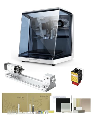 Carvera Air Desktop CNC Machine with 4th Axis and Add-on Module by Makera, Compact Enclosed Mini CNC Router, Quick Tool Changer Closed-Loop Control,...