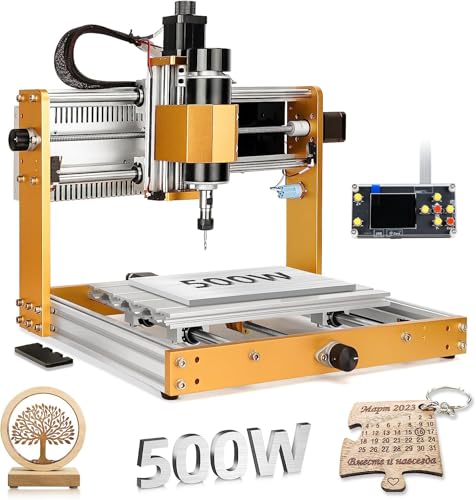 LUNYEE 3018 PRO MAX CNC Machine 500W All-Metal CNC Router Machine 3 Axis Limit Switches & Emergency-Stop with GRBL Offline Control for Cutting Wood...