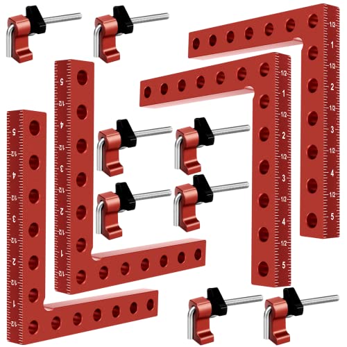 90 Degree Clamp, Cabinet Clamp, 5.5' x 5.5'(14 x 14cm) Aluminum Alloy Right Angle square Tool, Corner Clamps for Woodworking Tools, Right Angle Clamp,...