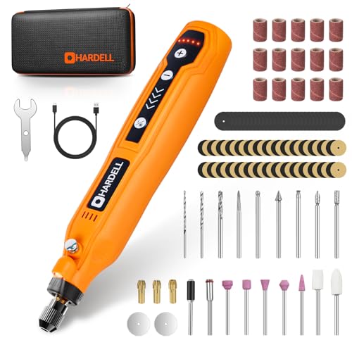 HARDELL Mini Cordless Rotary Tool, 5-Speed and USB Charging Rotary Tool Kit with 69 Accessories, Multi-Purpose 3.7V Power Rotary Tool for Sanding,...