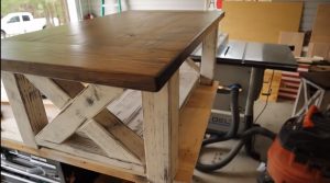chunky famhouse coffee table with breadboard ends