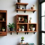 creative repurposed wood shelves