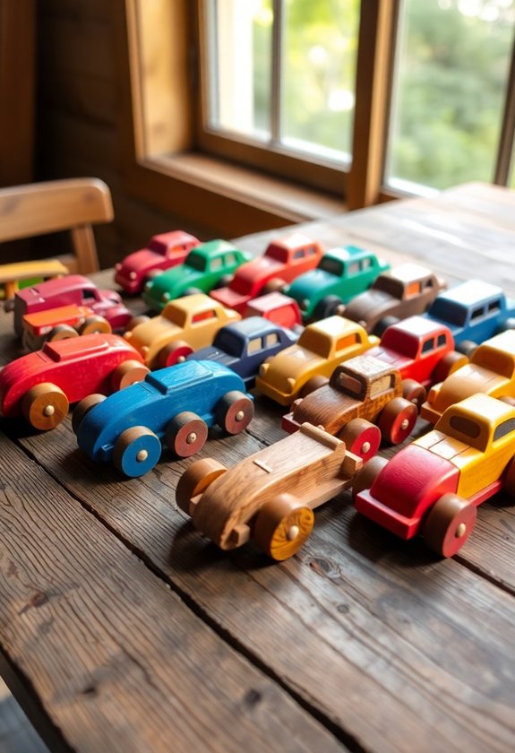 handcrafted wooden toy cars