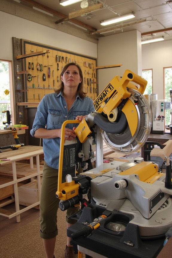 DEWALT Miter Saw DWS716XPS Review 17 enhanced portability with handle