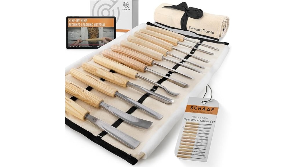 chisels with canvas case